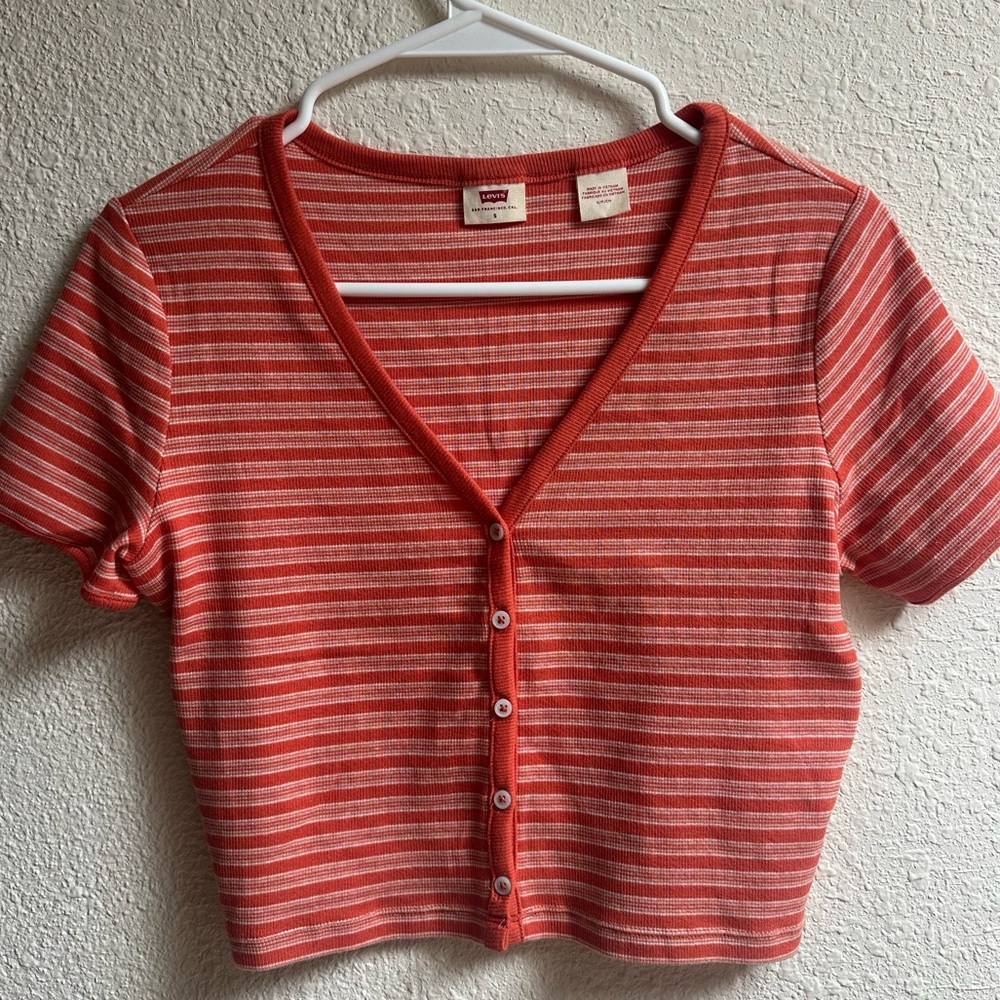 Levi’s Striped Crop Tee